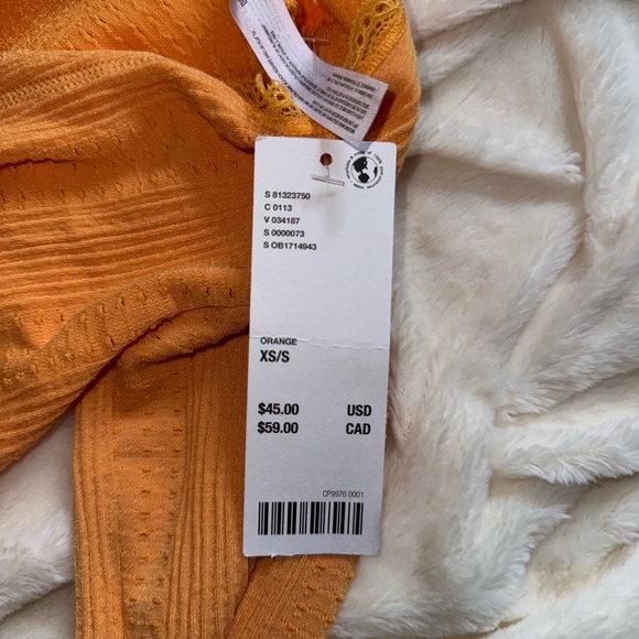 Urban Outfitters Orange Ruched Crop Blouse - Picture 4 of 5